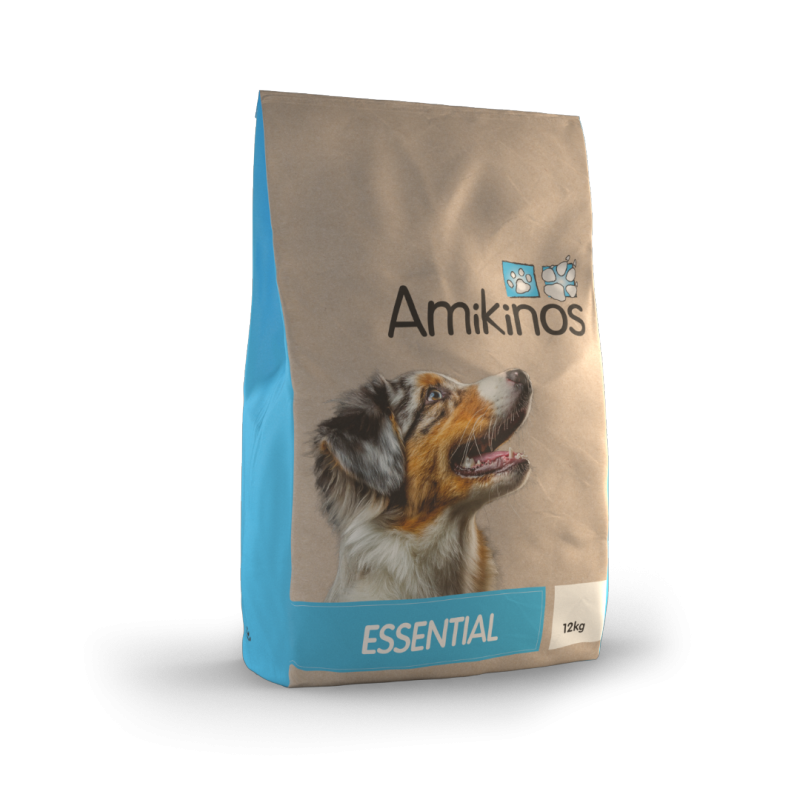 Amikinos Essential chien 12 kg, croquette sans céréales
